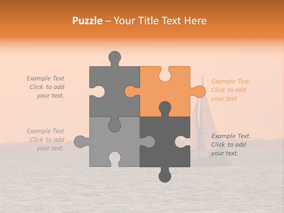 Sunset Sail On Charleston Harbor. PowerPoint Template