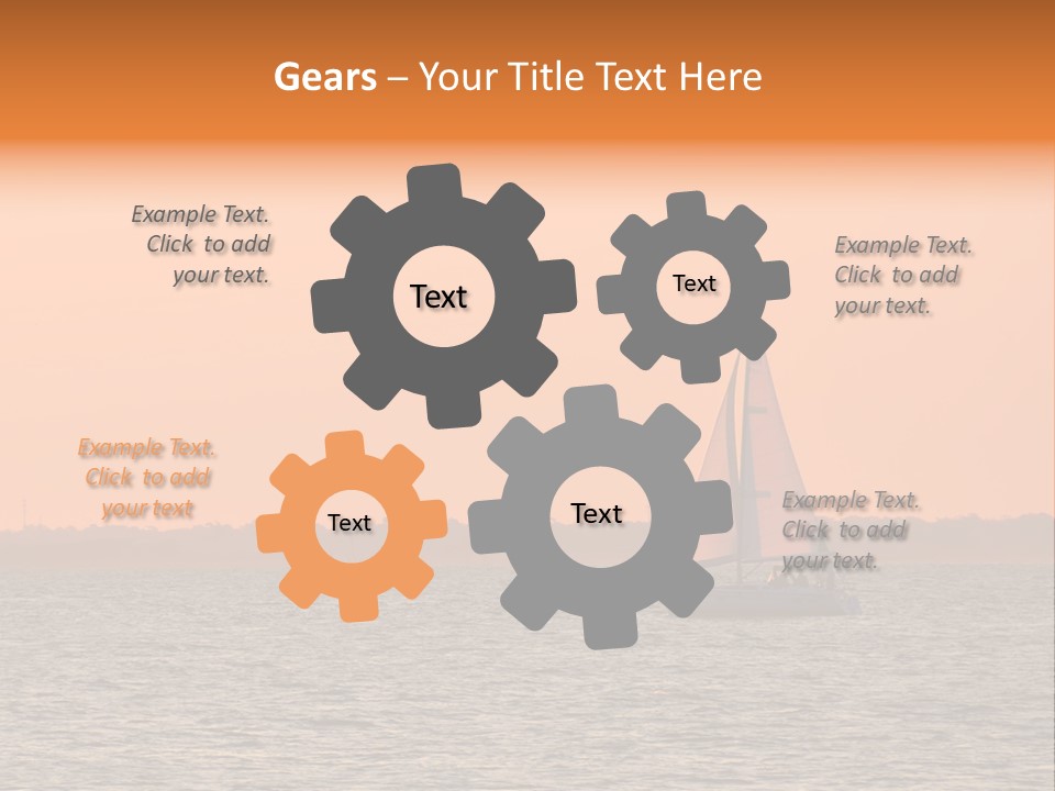 Sunset Sail On Charleston Harbor. PowerPoint Template