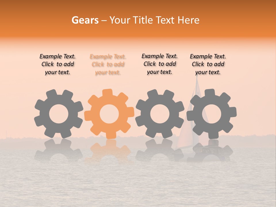 Sunset Sail On Charleston Harbor. PowerPoint Template