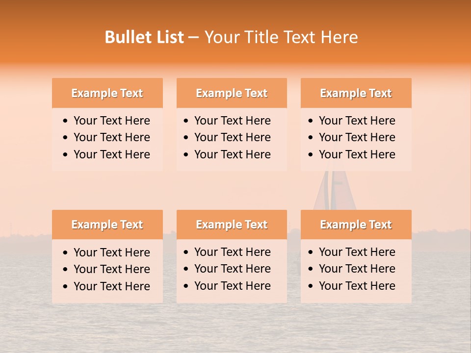 Sunset Sail On Charleston Harbor. PowerPoint Template