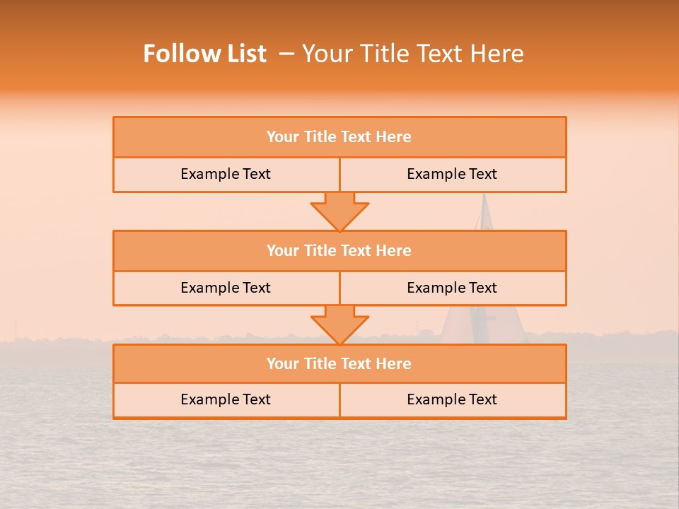 Sunset Sail On Charleston Harbor. PowerPoint Template