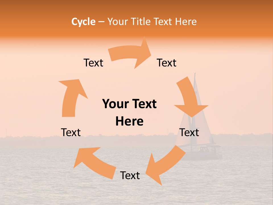 Sunset Sail On Charleston Harbor. PowerPoint Template