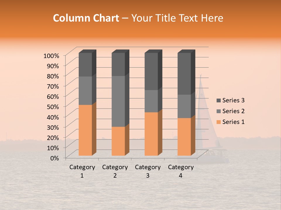 Sunset Sail On Charleston Harbor. PowerPoint Template