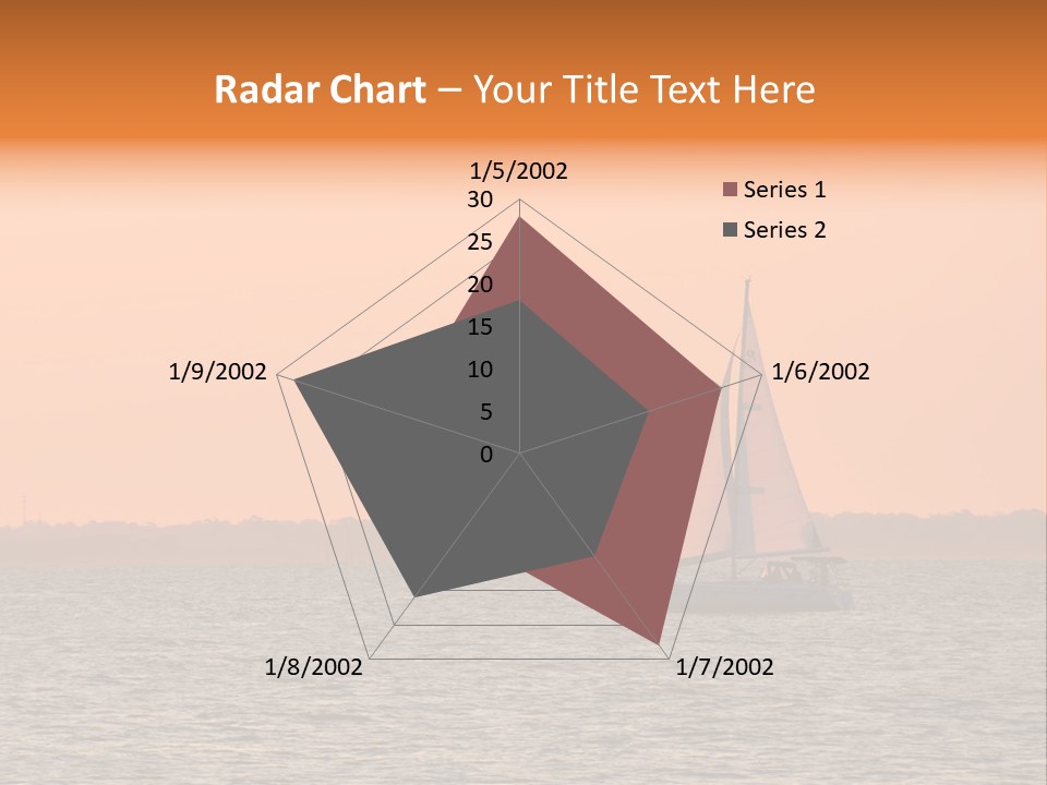 Sunset Sail On Charleston Harbor. PowerPoint Template