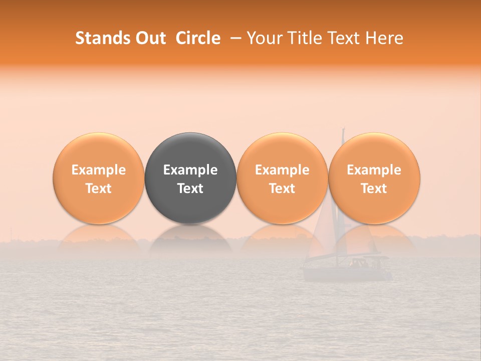 Sunset Sail On Charleston Harbor. PowerPoint Template