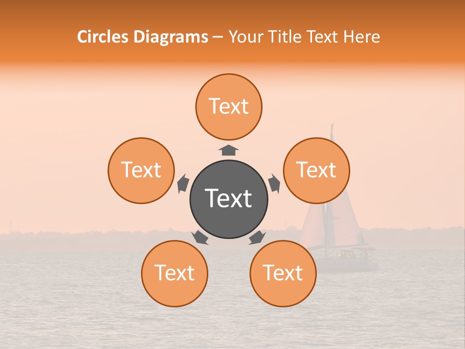 Sunset Sail On Charleston Harbor. PowerPoint Template