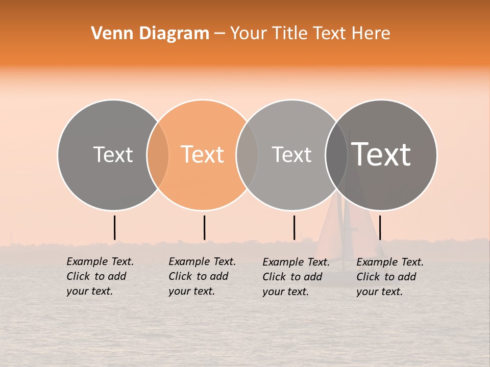 Sunset Sail On Charleston Harbor. PowerPoint Template