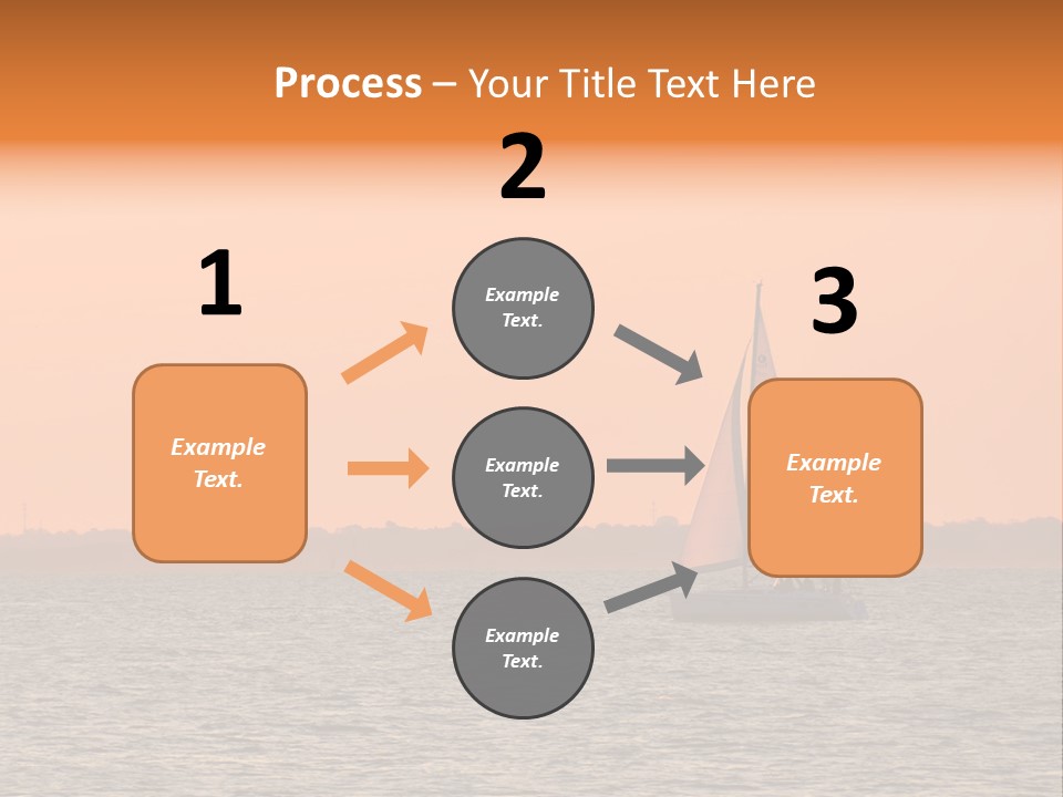 Sunset Sail On Charleston Harbor. PowerPoint Template