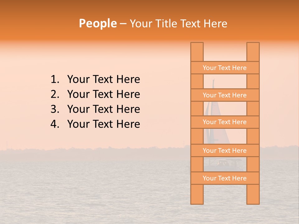 Sunset Sail On Charleston Harbor. PowerPoint Template