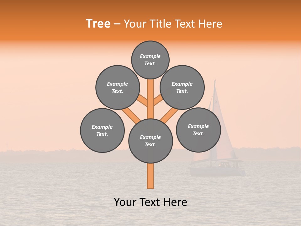 Sunset Sail On Charleston Harbor. PowerPoint Template