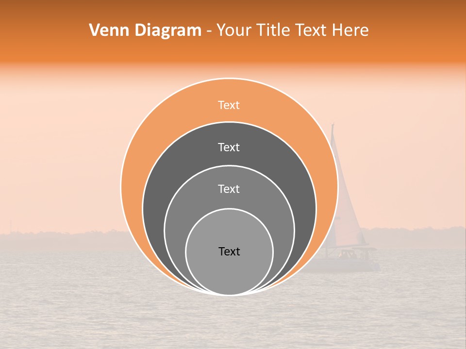 Sunset Sail On Charleston Harbor. PowerPoint Template