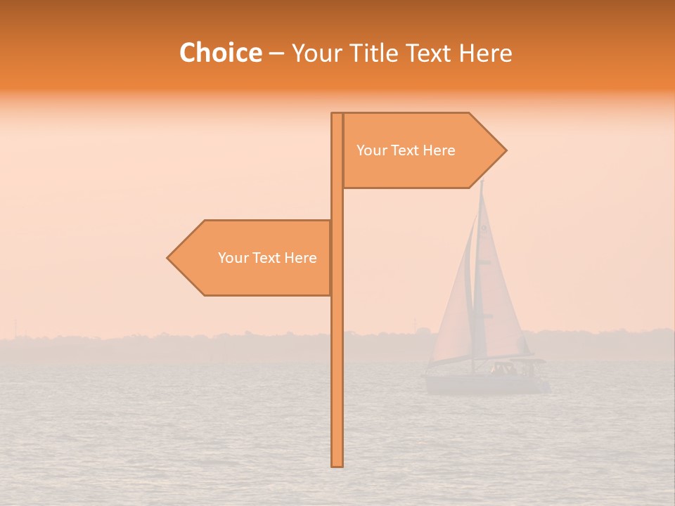 Sunset Sail On Charleston Harbor. PowerPoint Template