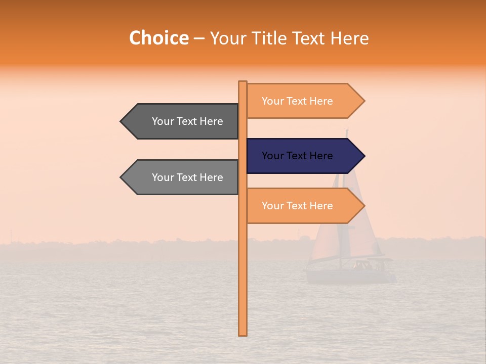 Sunset Sail On Charleston Harbor. PowerPoint Template