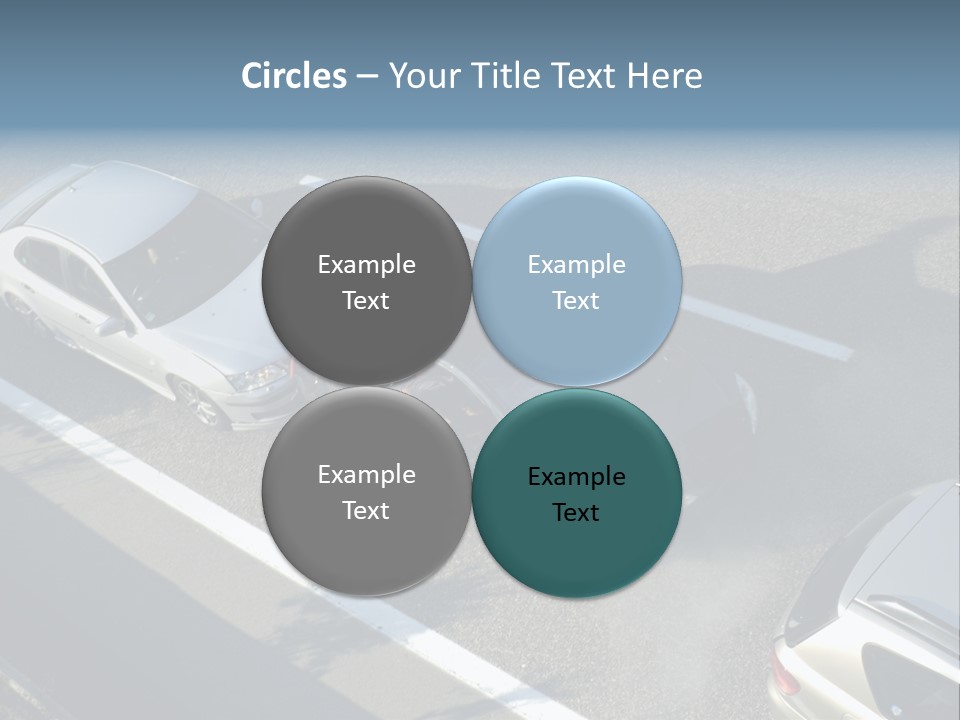 A Small Shunt On The Freeway (Motorway, Autoroute, Autobahn) A Few Seconds After It Happened. Smoke Is Coming From Under The Bonnet Of The Black Car. Motion Blur On The Passenger Fleeing In Panic. PowerPoint Template