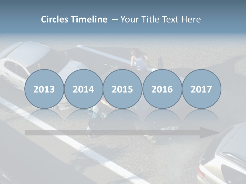 A Small Shunt On The Freeway (Motorway, Autoroute, Autobahn) A Few Seconds After It Happened. Smoke Is Coming From Under The Bonnet Of The Black Car. Motion Blur On The Passenger Fleeing In Panic. PowerPoint Template