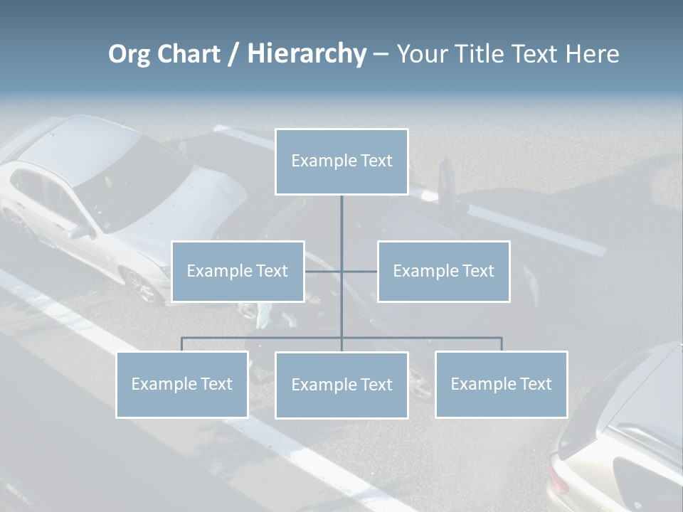 A Small Shunt On The Freeway (Motorway, Autoroute, Autobahn) A Few Seconds After It Happened. Smoke Is Coming From Under The Bonnet Of The Black Car. Motion Blur On The Passenger Fleeing In Panic. PowerPoint Template