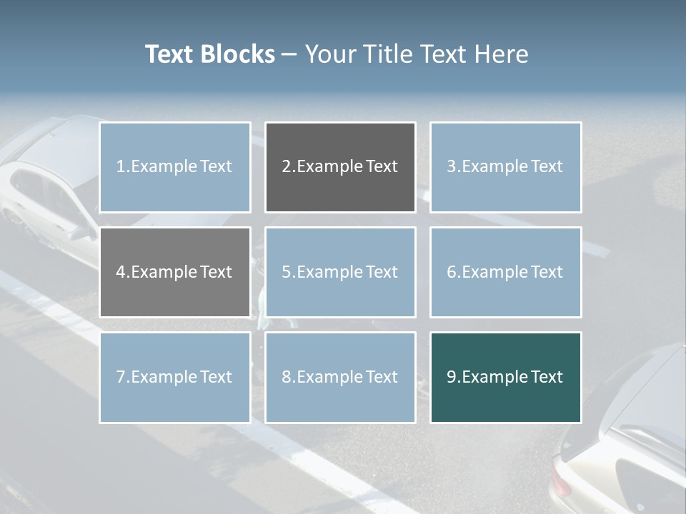 A Small Shunt On The Freeway (Motorway, Autoroute, Autobahn) A Few Seconds After It Happened. Smoke Is Coming From Under The Bonnet Of The Black Car. Motion Blur On The Passenger Fleeing In Panic. PowerPoint Template