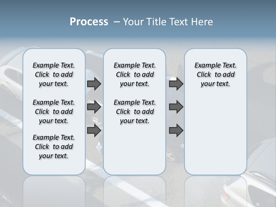 A Small Shunt On The Freeway (Motorway, Autoroute, Autobahn) A Few Seconds After It Happened. Smoke Is Coming From Under The Bonnet Of The Black Car. Motion Blur On The Passenger Fleeing In Panic. PowerPoint Template