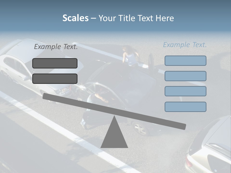 A Small Shunt On The Freeway (Motorway, Autoroute, Autobahn) A Few Seconds After It Happened. Smoke Is Coming From Under The Bonnet Of The Black Car. Motion Blur On The Passenger Fleeing In Panic. PowerPoint Template