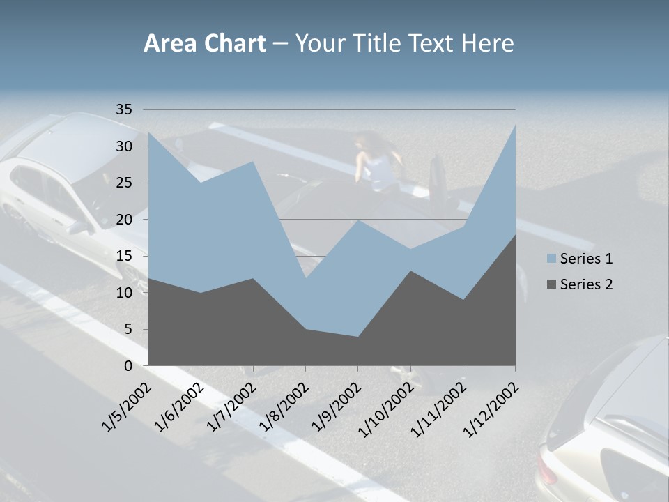 A Small Shunt On The Freeway (Motorway, Autoroute, Autobahn) A Few Seconds After It Happened. Smoke Is Coming From Under The Bonnet Of The Black Car. Motion Blur On The Passenger Fleeing In Panic. PowerPoint Template