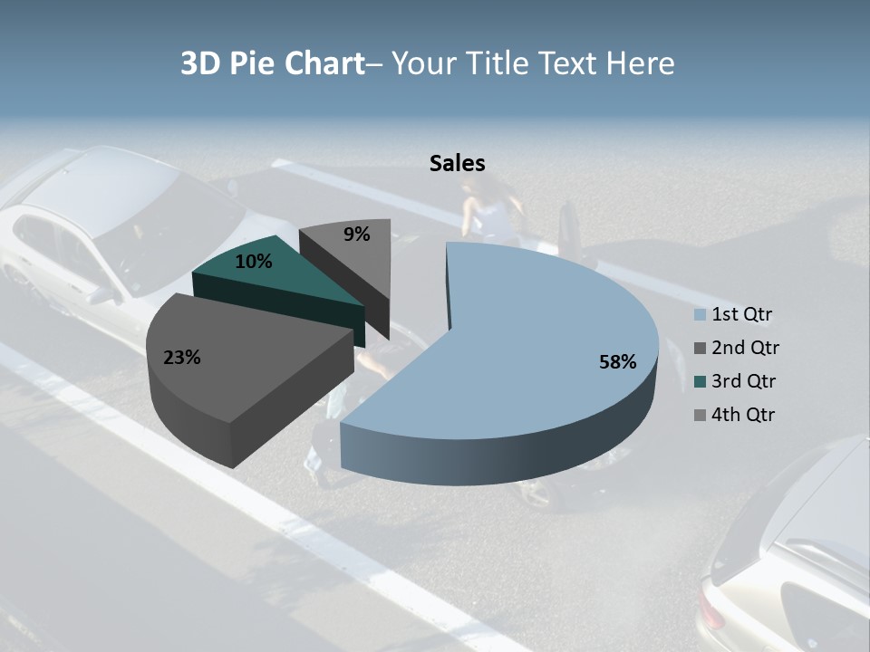 A Small Shunt On The Freeway (Motorway, Autoroute, Autobahn) A Few Seconds After It Happened. Smoke Is Coming From Under The Bonnet Of The Black Car. Motion Blur On The Passenger Fleeing In Panic. PowerPoint Template