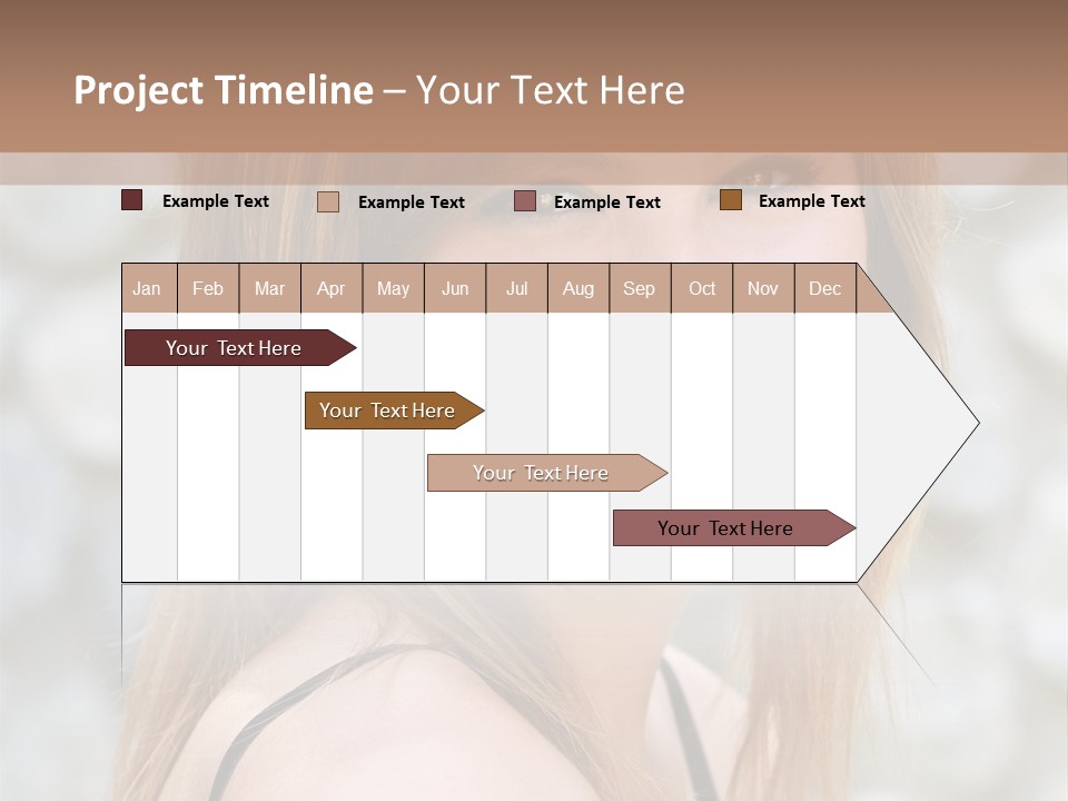 Closeup Portrait Of A Beautiful Young Lady Smiling. PowerPoint Template