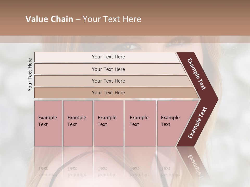 Closeup Portrait Of A Beautiful Young Lady Smiling. PowerPoint Template