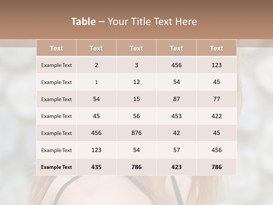 Closeup Portrait Of A Beautiful Young Lady Smiling. PowerPoint Template