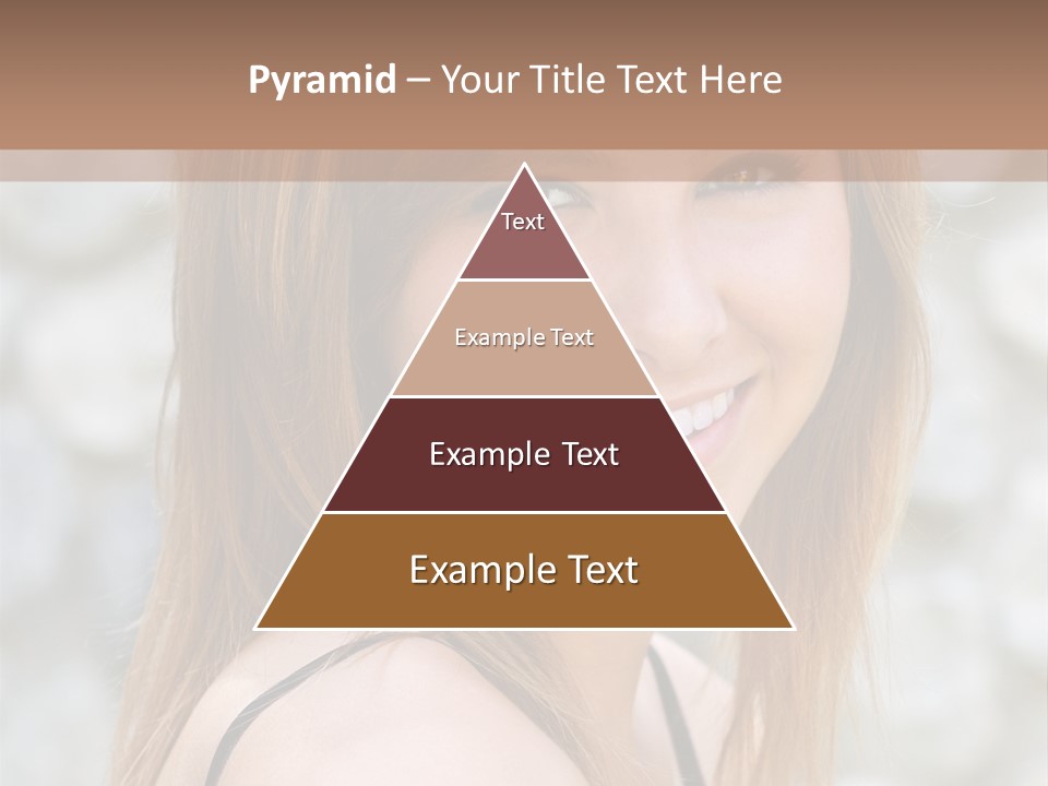 Closeup Portrait Of A Beautiful Young Lady Smiling. PowerPoint Template