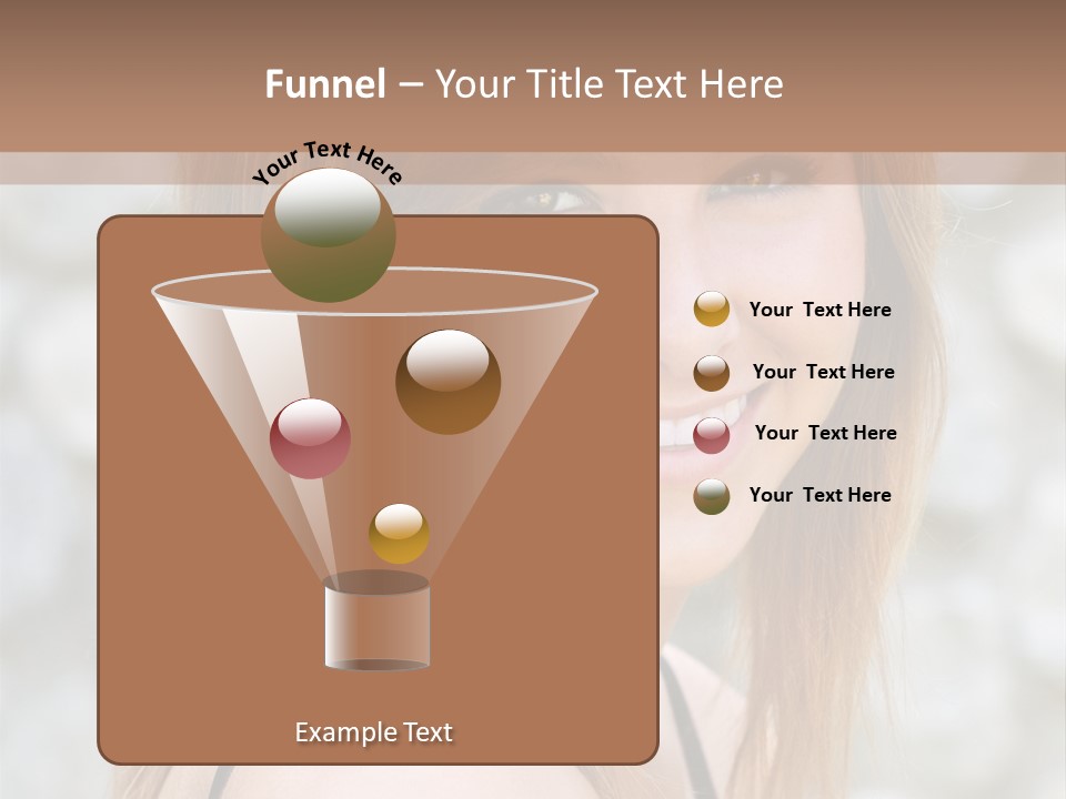 Closeup Portrait Of A Beautiful Young Lady Smiling. PowerPoint Template