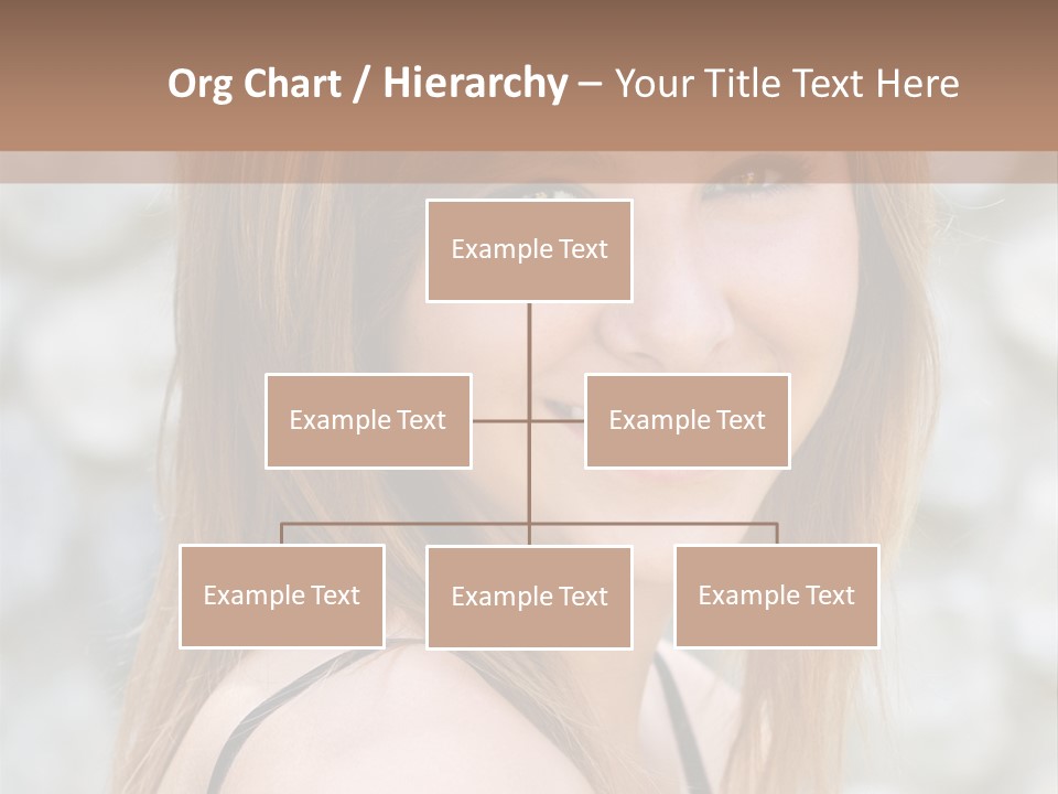 Closeup Portrait Of A Beautiful Young Lady Smiling. PowerPoint Template