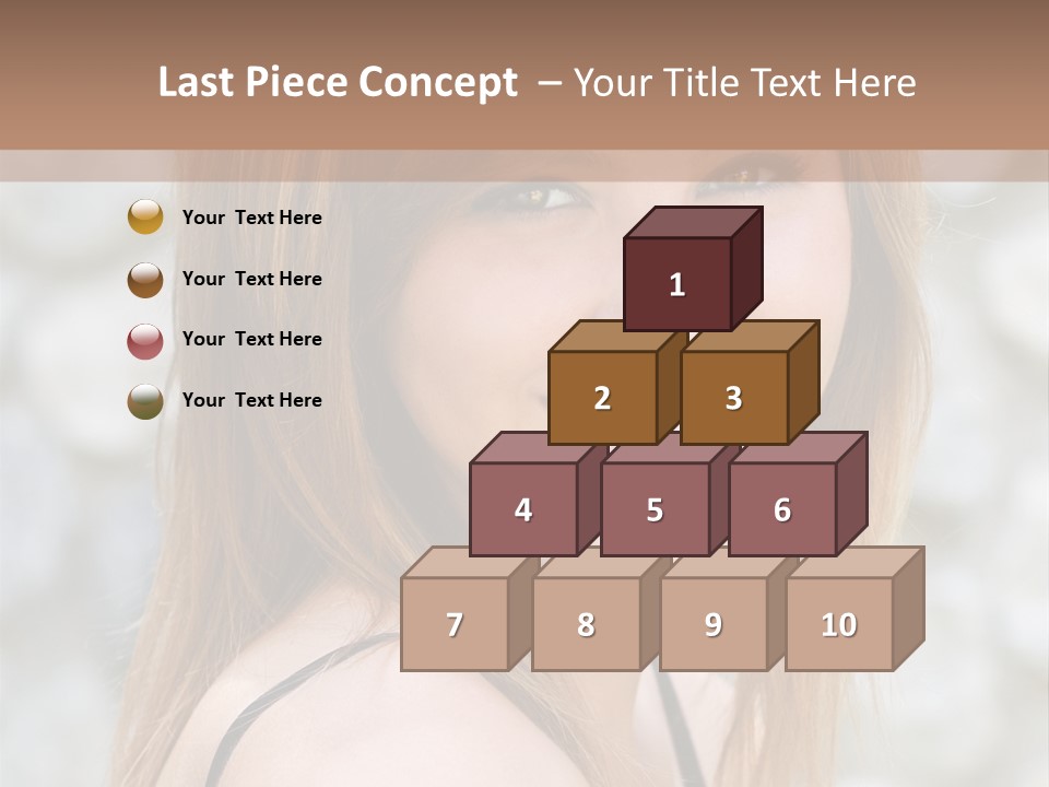 Closeup Portrait Of A Beautiful Young Lady Smiling. PowerPoint Template