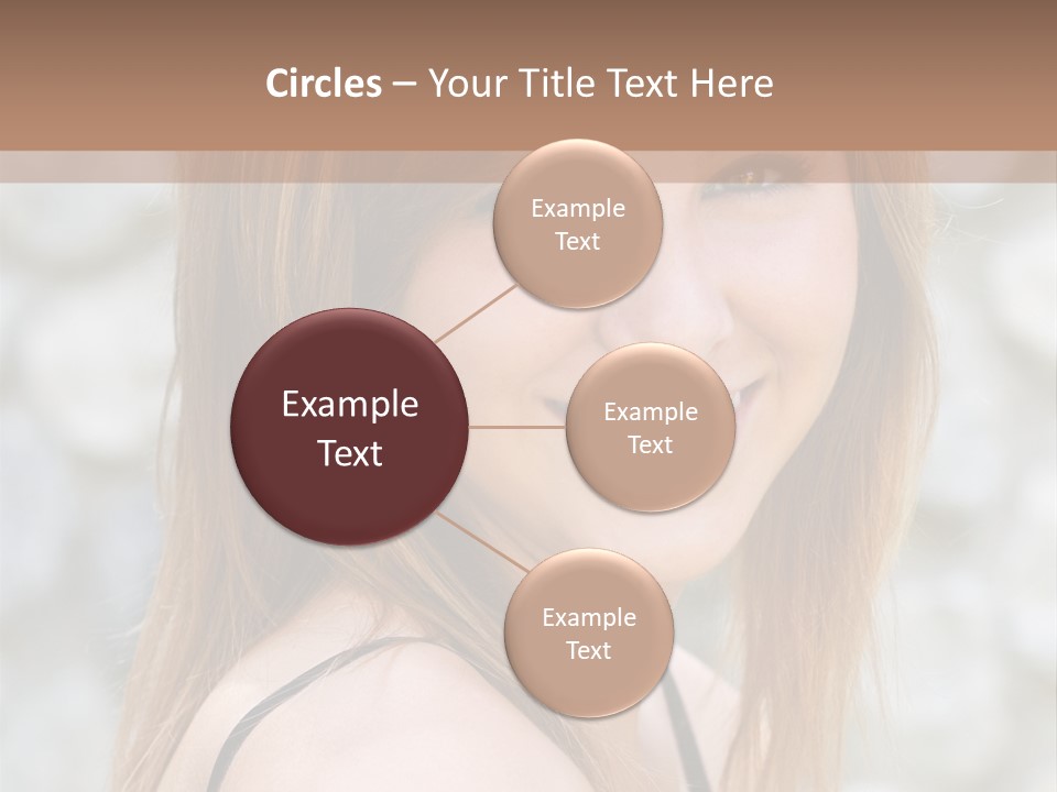 Closeup Portrait Of A Beautiful Young Lady Smiling. PowerPoint Template