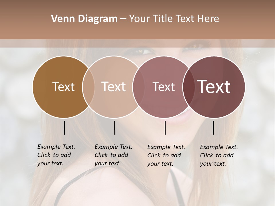 Closeup Portrait Of A Beautiful Young Lady Smiling. PowerPoint Template