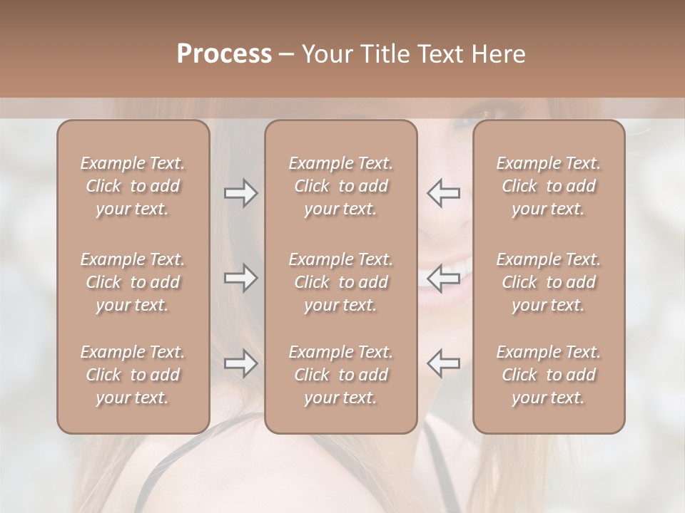 Closeup Portrait Of A Beautiful Young Lady Smiling. PowerPoint Template