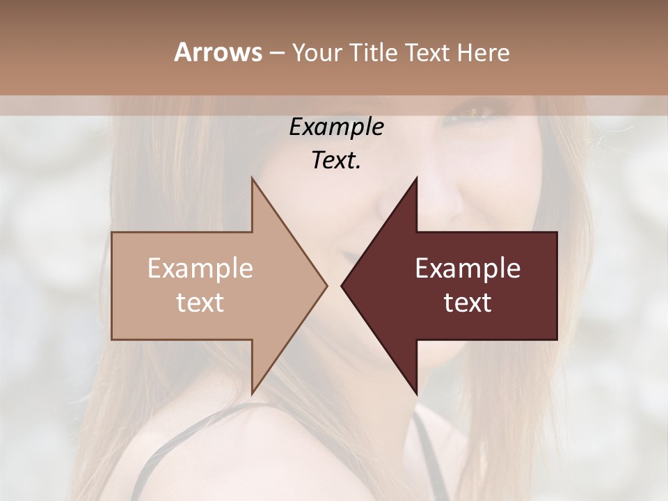 Closeup Portrait Of A Beautiful Young Lady Smiling. PowerPoint Template