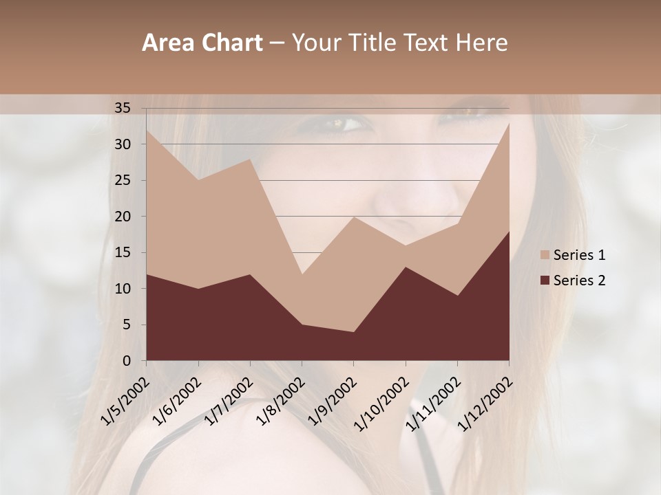 Closeup Portrait Of A Beautiful Young Lady Smiling. PowerPoint Template