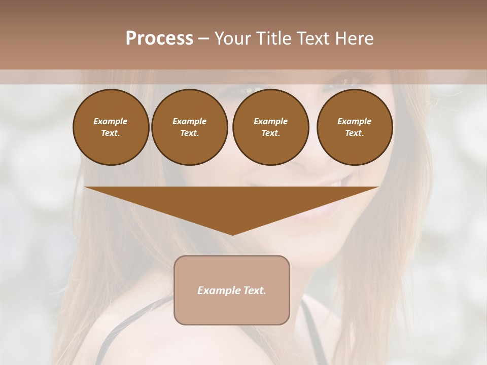 Closeup Portrait Of A Beautiful Young Lady Smiling. PowerPoint Template