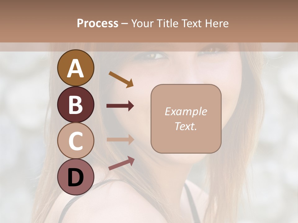 Closeup Portrait Of A Beautiful Young Lady Smiling. PowerPoint Template