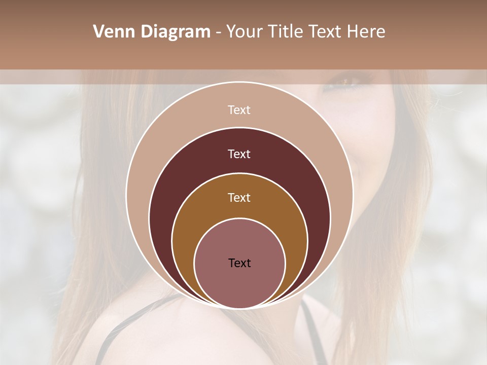 Closeup Portrait Of A Beautiful Young Lady Smiling. PowerPoint Template