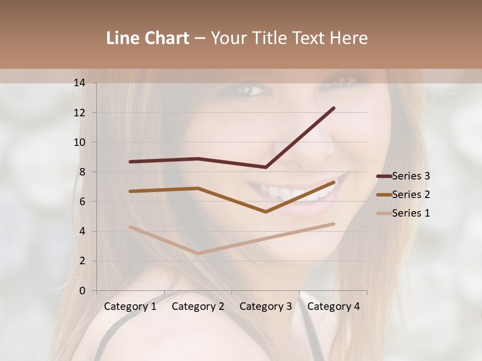 Closeup Portrait Of A Beautiful Young Lady Smiling. PowerPoint Template