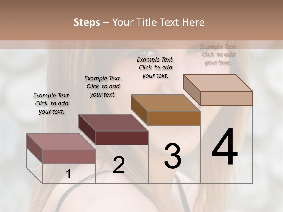 Closeup Portrait Of A Beautiful Young Lady Smiling. PowerPoint Template