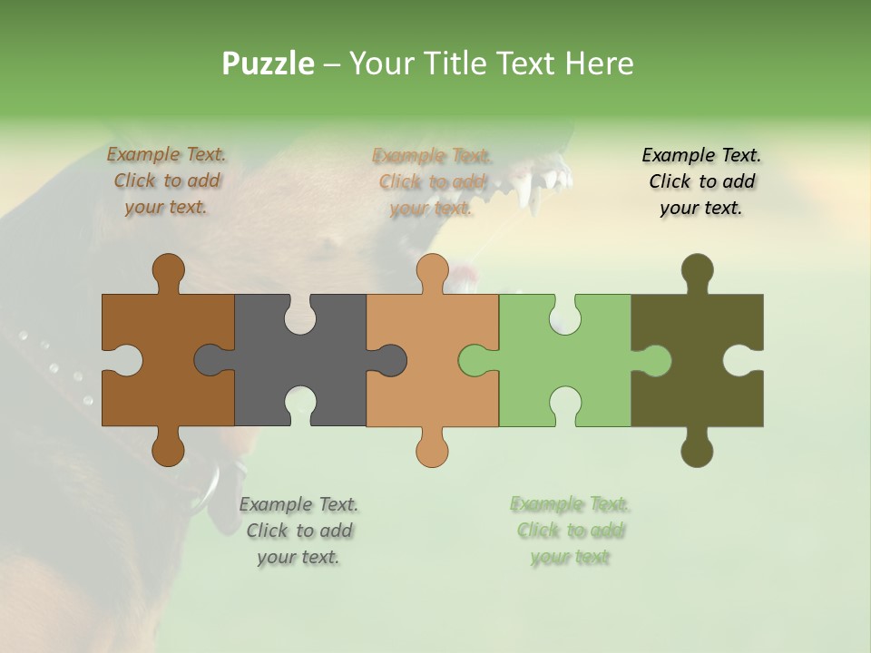 A Dog With It's Mouth Open Showing Teeth PowerPoint Template