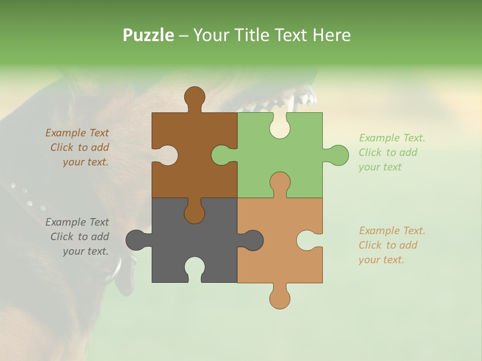 A Dog With It's Mouth Open Showing Teeth PowerPoint Template