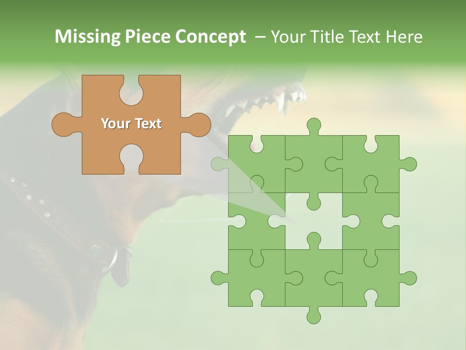 A Dog With It's Mouth Open Showing Teeth PowerPoint Template