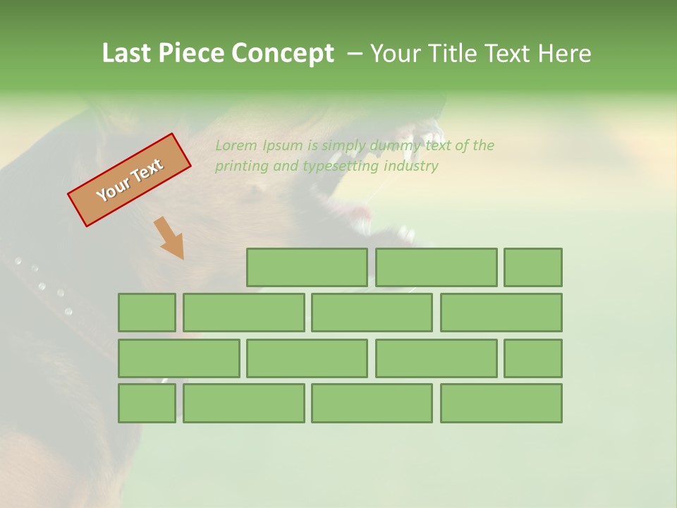 A Dog With It's Mouth Open Showing Teeth PowerPoint Template