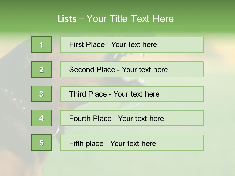 A Dog With It's Mouth Open Showing Teeth PowerPoint Template