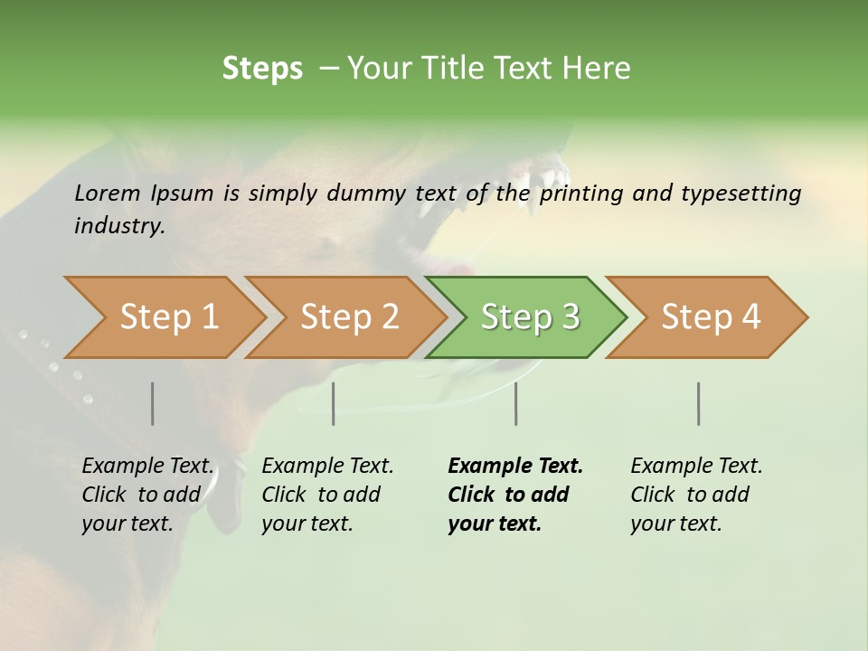 A Dog With It's Mouth Open Showing Teeth PowerPoint Template