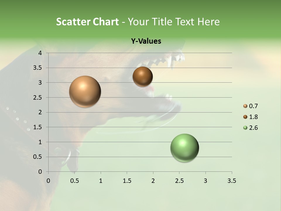 A Dog With It's Mouth Open Showing Teeth PowerPoint Template