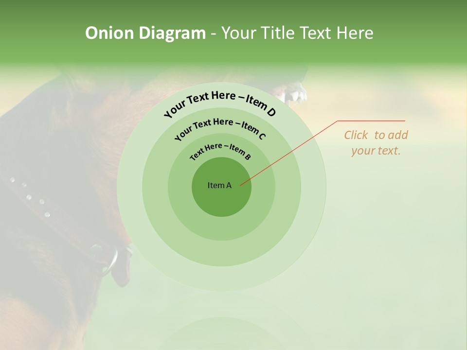 A Dog With It's Mouth Open Showing Teeth PowerPoint Template